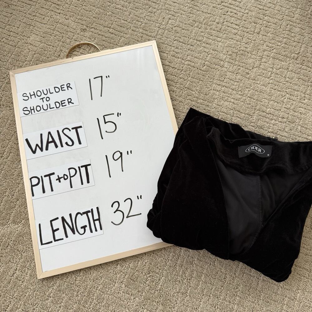 Cider Dress Women Small Black Velvet Witchycore Whimsigoth Heart Buttons Mini - Picture 8 of 8